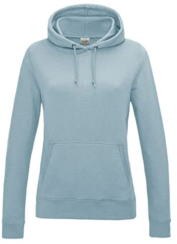 AWDis Women's Girlie College Hoodie, Blue (Sky Blue), 10 (Manufacturer Size:Small)
