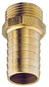 Yacht Steel Schlauchanschluss - Außengewinde, Messing, 1 1/2, 38mm