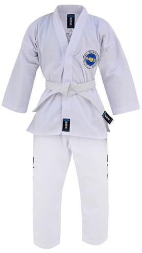 Playwell Artes Marciales Taekwondo Itf Estudiante Traje - Blanco, 3/160cm