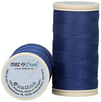MEZ Duet Stärke 100 4645100-07629 blau Nähgarn, 100 % Polyester, 100m