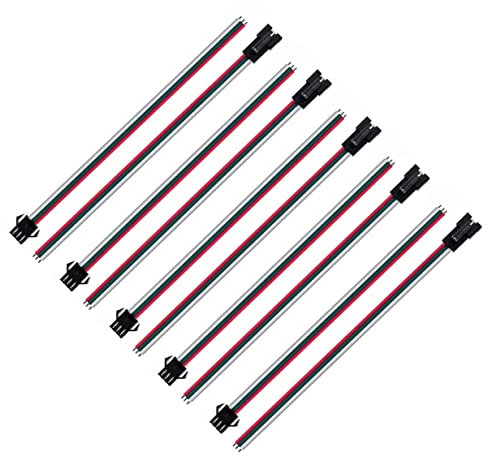 ikarex-shop 5 Paar JST SM Stecker/Buchse 3 Pin mit Kabel 150mm Verbindung LED Streifen