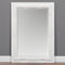 Eleganter Wandspiegel BESSA weiß-pur 70x50cm barock Spiegel Holzrahmen mit Facette Frisierspiegel Schminkspiegel