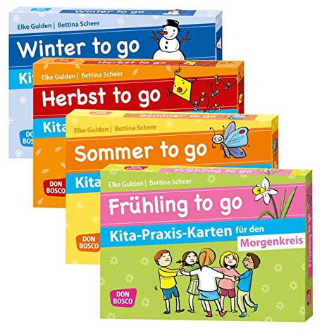 Kita-Praxis-Kartenset für den Morgenkreis: Frühling, Sommer, Herbst und Winter to go (Don Bosco Kita-Praxis-Karten)