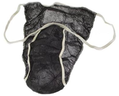 RO.IAL. SRL Slip Uomo in TNT Nero 100 PZ Slip Tanga Mutande Intimo USA E Getta MONOUSO