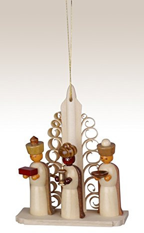 Rudolphs Schatzkiste Miniaturfigur Heilige DREI Könige Natur Höhe=10cm NEU Christbaumschmuck Weihnachten Baumschmuck Holzschmuck Holz Seiffen Weihnachtsland Erzgebirge Strauchbehang Dekorati