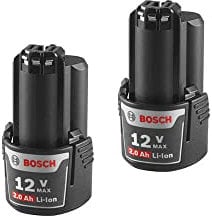 Bosch BAT414-2PK - Batteria agli ioni di litio da 12 V, 2 Ah, confezione da 2