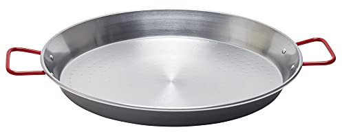 La Ideal Paellera in Ferro Spazzolato Pellera, Gris, 40 cm