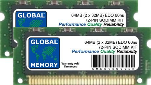 64 MB (2 x 32 MB) 60 ns 72-pin EDO SODIMM Memory RAM Kit für Laptops/notebooks