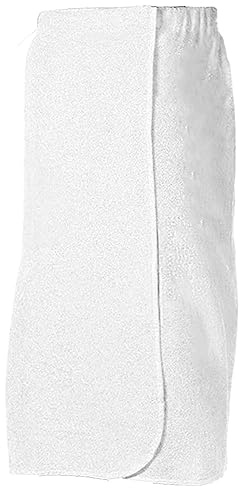 aztex Women's Towelling Cotton Sarong with Elasticated Back and Fastener - One Size, Beachwear Cover-Up