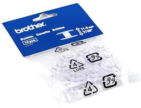 Brother Näh- und Stickspulen SA156, transparent, 10 Stück