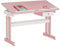 IDIMEX Kinderschreibtisch Flexi mit Kippfunktion und Höhenverstellung, praktischer Schreibtisch aus massiver Kiefer in weiß/rosa