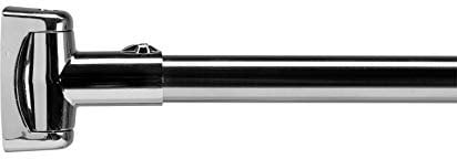 Croydex Stainless Steel Premium Extendable Telescopic Curved Rod, 1080 - 1850mm, Silver