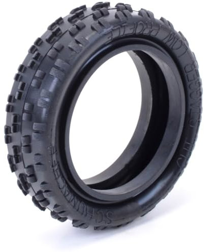 Schumacher Low Profile Cut Stagger Rib Tyre (Slim Front/Yellow/Pair) - U6770