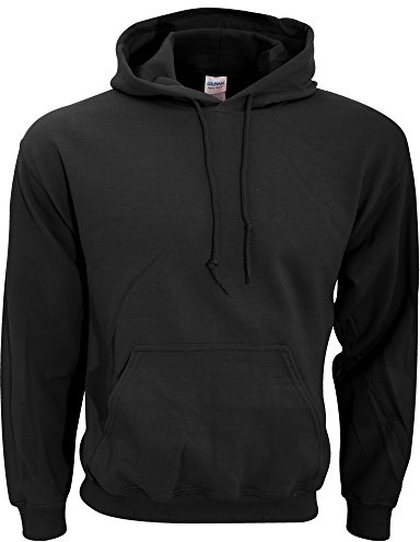 (Gildan) Gildan Unisex Heavy Blend Hoodie Hooded Sweatshirt Top Trainers - blk