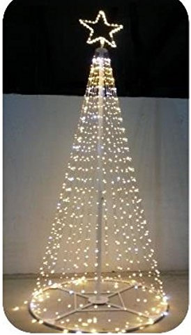 GTR - Albero a LED Bianco per Esterno addobbo Natalizio luci Misura 80x200h