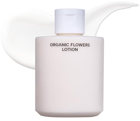 Whamisa Organic Flowers Double Rich Lotion – 95,2 % biologisch, wasserfreie Formel, fermentierte Postbiotika für tiefenwirksame Hydration & beruhigende Feuchtigkeitspflege (200 ml)