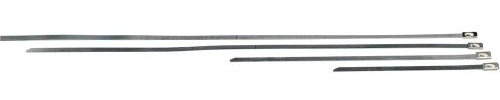 HellermannTyton MBT27S Edelstahl 316 Kabelbinder Mit Kugelverschluss metallik 4,6 mm x 685mm, 100 Stück, Packung a 100 Stück
