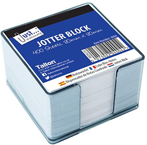 Just stationery 400 Sheet Jotter Block in,80mm x 80mm