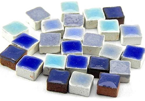 Mini Mosaiksteine 5x5mm, 1000 Stück, mix blau, MXBL