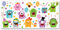 Wandkings Monster Wandsticker XL Set, 50 Aufkleber, Gesamtfläche 130 x 70 cm