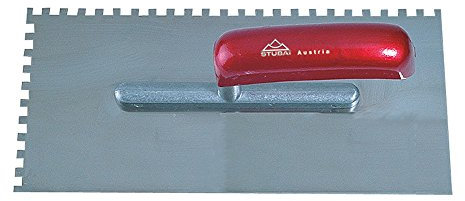 STUBAI 433431 Glättekelle mit Zahnung, geb. Heft 6 mm