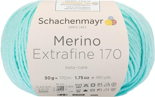 Schachenmayr Merino Extrafine 170 9807551-00067 mint Handstrickgarn, Schurwolle