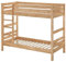 Erst-Holz Etagenbett für Erwachsene Stockbett Buche Natur massiv 90x200 Hochbett mit 2 Rollroste 60.17-09