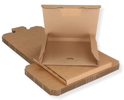 10 St. Single Vinyl Versandkarton Kartonage 1-6 185x185x12 mm starker Kraftliner 7“