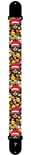 Perris Leathers LPCPE-8242 2.5 Heat Transfer Emoji Guitar Strap, Santa Monkey