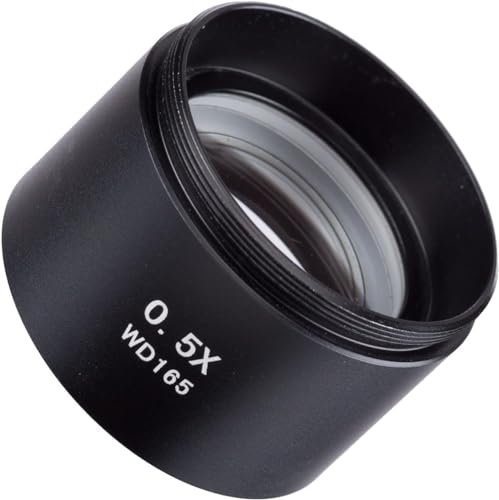 AmScope SM05 Barlow-Objektiv für Stereomikroskope der SM-Serie, 48mm, 0.5X