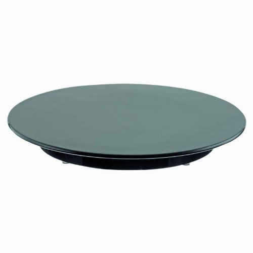 Tortenplatte mit Fuß Melamin schwarz stabile Ausführung