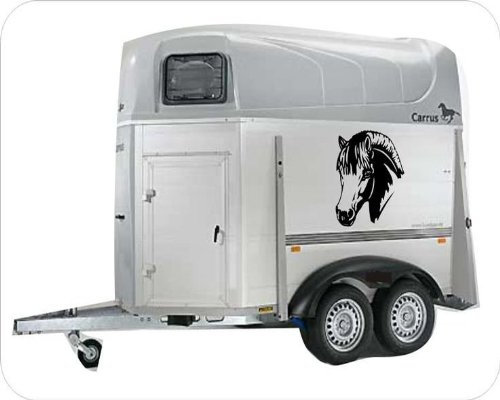 blattwerk-design KFZ Aufkleber Motiv: Fjordpferd M070 Schwarz