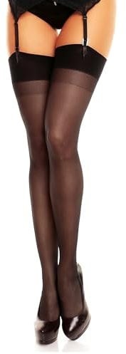 GLAMORY Perfect 20 Bas pour Jarretelles, 20 DEN, Noir, XXL Grande Taille Women's