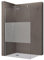 doporro Walk in Box Doccia 50x200cm Parete Fissa Doccia in Vetro Parzialmente Satinato di Spessore 10mm con Barra Stabilizzatrice Regolabile in Acciaio Inox Profilo Cromo Bremen02MS