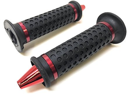 Universal Lenkergriffe Griffe Tuning Schwarz Rot Roller Scooter Motorrad