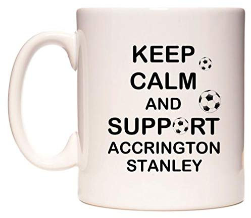 WeDoMugs Keep Calm and Support Accrington Stanley - Ceramic 11oz Coffee Tea Gift Mug Cup