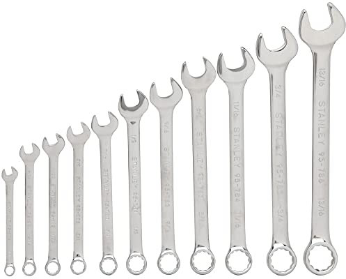 Stanley 94-385W Juego de llaves combinadas SAE, paquete de 11