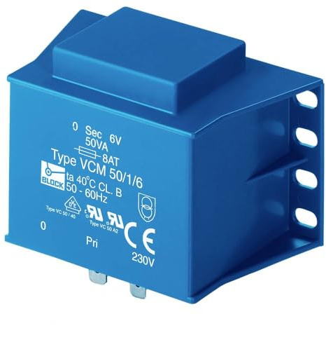 Block VCM 50/1/9 Transformator für Leiterplatten 1 x 230 V 1 x 9 V/AC 50 VA 5,55 A