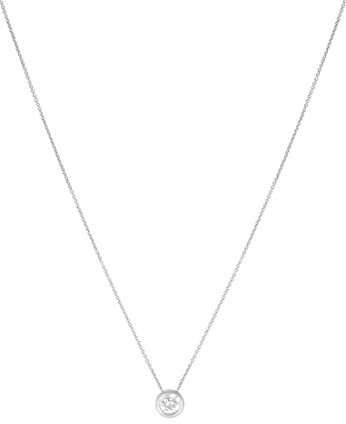 JETTE Damen-Kette 925er Silber rhodiniert 1 Zirkonia One Size, Silber 86505711