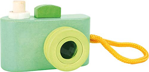 small foot 3124 Caméra de jeu en bois, avec déclencheur grinçant et kaléidoscope comme objectif, à partir de 12 mois
