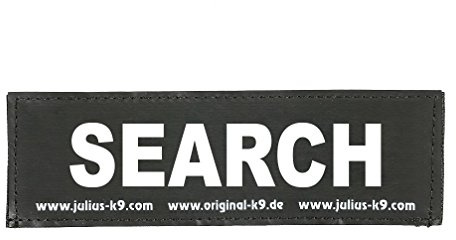 Interchangeable Patches, 1 pair, SEARCH, Size: Small, Black