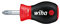 Wiha Schraubendreher Set SoftFinish® Phillips mit kurzer Rundklinge, Stubby (26968) PH1 x 25 mm ergonomischer Griff für kraftvolles Drehen, Allrounder für Industrie und Handwerk