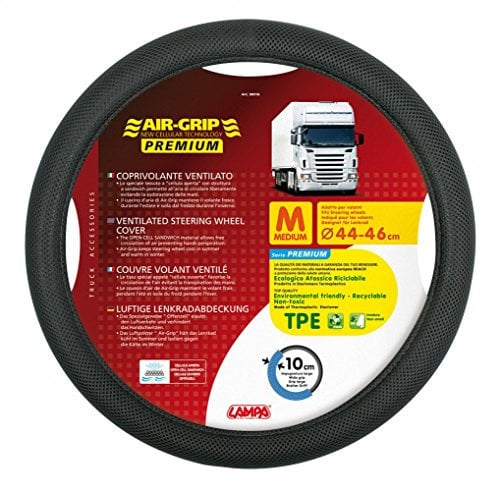 Lampa LkW-Lenkradschoner Air-Grip Premium Belüfteter Schwarz 44/46 cm