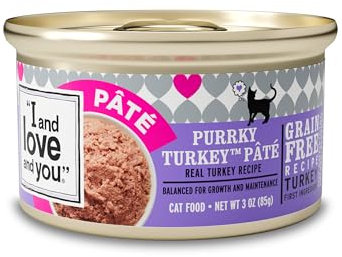 I and Love and You All Natural Canned Cat Food, 3-Ounce, Purrky Turkey Pate, by I and love and you