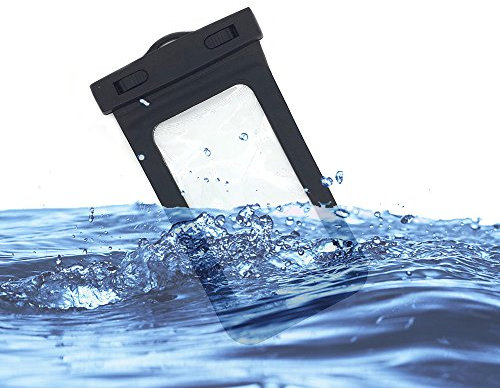 ESupFly IPX8 Certified Universal Waterproof Case Cover for iPhone 6, 5, 5s, 4, Samsung Note, Samsung Galaxy S6 / S6 Edge / S5 / S4, HTC, Sony, Nokia, Motorola, Mobile/Cell Phones up to 5.5 inch (Black)