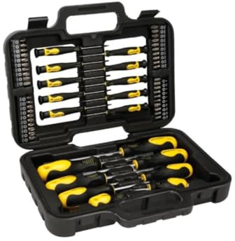 Toolland Edelstahl-Schraubendreher-Bits aus Chrom-Vanadium CrV, Schraubendreher-Bitset, 58-teilig
