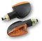Mini-Blinker, ARROW, schwarz, E-gepr., kurzer Arm, Paar