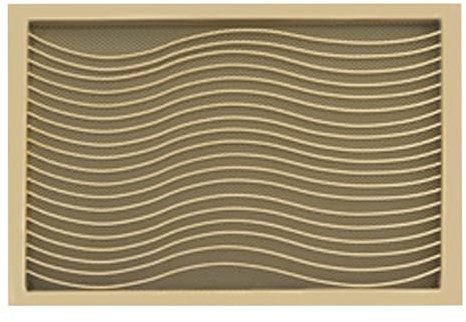 HARK Lüftungsgitter Klassik 28 x 46 cm, Vergoldet