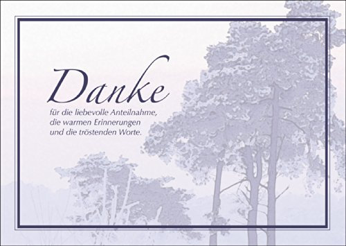 Danke für die liebevolle Anteilnahme. - Trauer Dankeskarte Danksagung Beileid Klappkarte mit Landschaft • Danksagungskarte Trauerkarte nach Beerdigung, Trauerfeier