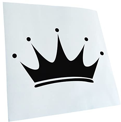Kiwistar - Autoaufkleber - Schwarz - 18x11cm Krone - Heckscheibe Auto Aufkleber wetterfest für Kfz LKW Mofa Truck - Sticker außen selbstklebend Tuning Zubehör für Fenster Fahrzeug Scheibe